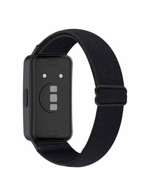 For Huawei Band 8 / Band 8 NFC / Band 9 / Band 9 NFC Bohemian Style Elastic Nylon Smartwatch Strap Watch Band Replacement - Black