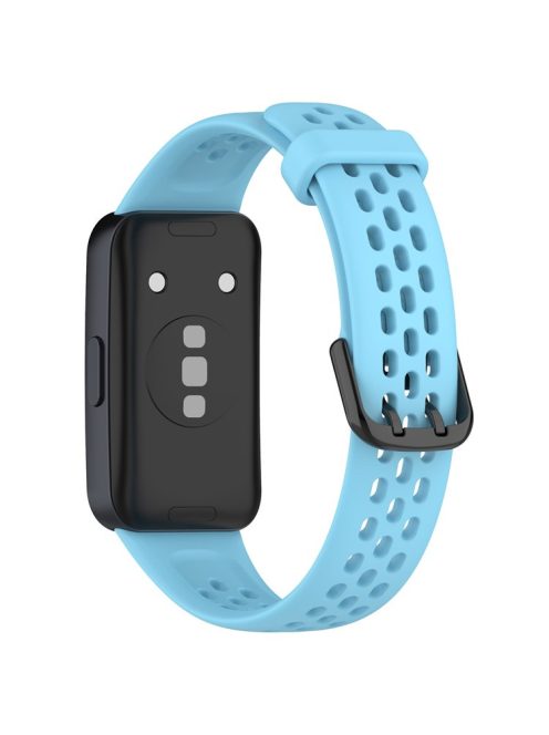 For Huawei Band 8 / Band 8 NFC / Band 9 / Band 9 NFC Breathable Silicone Smart Watch Strap Comfortable Wearing Wrist Band - Baby Blue