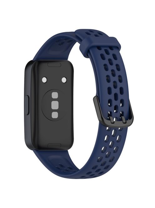 For Huawei Band 8 / Band 8 NFC / Band 9 / Band 9 NFC Breathable Silicone Smart Watch Strap Comfortable Wearing Wrist Band - Midnight Blue