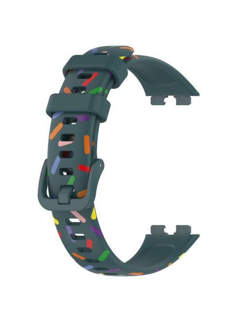 For Huawei Band 8 / Band 8 NFC / Band 9 / Band 9 NFC Colorful Spotted Silicone Strap Replacement Watch Band - Green