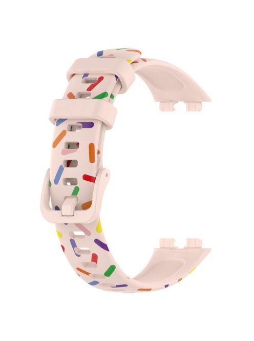 For Huawei Band 8 / Band 8 NFC / Band 9 / Band 9 NFC Colorful Spotted Silicone Strap Replacement Watch Band - Light Pink