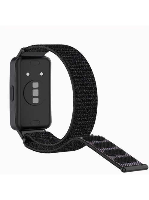 For Huawei Band 8 / Band 8 NFC / Band 9 / Band 9 NFC Nylon Watch Band Adjustable Sport Loop Breathable Replacement Strap - Black