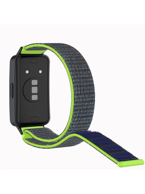 For Huawei Band 8 / Band 8 NFC / Band 9 / Band 9 NFC Nylon Watch Band Adjustable Sport Loop Breathable Replacement Strap - Bright Green