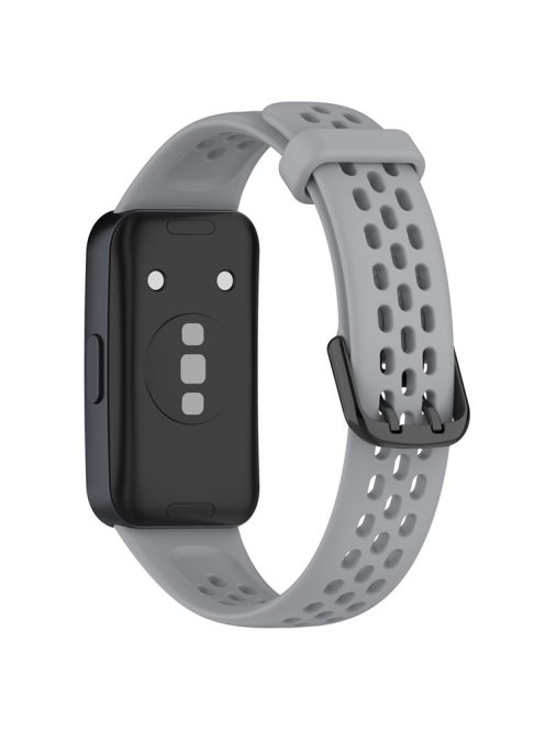 For Huawei Band 8 / Band 8 NFC / Band 9 / Band 9 NFC Watch Band Soft Silicone Breathable Strap Replacement - Grey