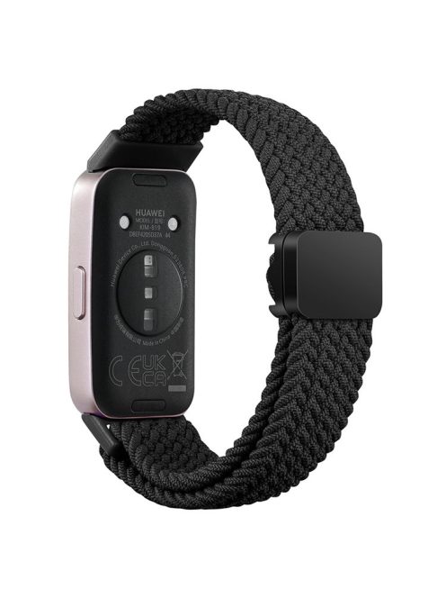 For Huawei Band 8 / Band 8 NFC / Band 9 / Band 9 NFC Wrist Band Magnetic Buckle Nylon Braided Smartwatch Strap - Black