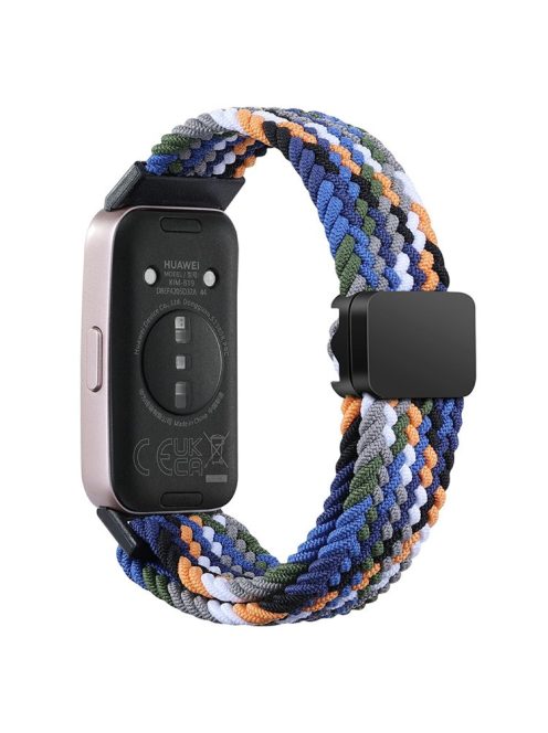 For Huawei Band 8 / Band 8 NFC / Band 9 / Band 9 NFC Wrist Band Magnetic Buckle Nylon Braided Smartwatch Strap - Denim Color