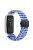 For Huawei Band 8 / Band 8 NFC / Band 9 / Band 9 NFC Wrist Band Magnetic Buckle Nylon Braided Smartwatch Strap - Wave Pattern Blue+White