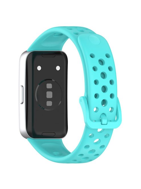 For Huawei Band 9 / 9 NFC / 8 / 8 NFC Breathable Holes Replacement Band Silicone Watch Strap - Teal