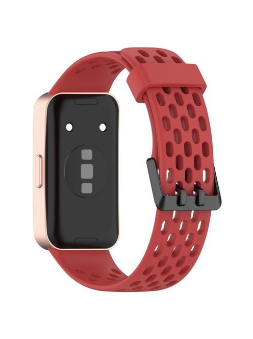 For Huawei Band 9 / 9 NFC / 8 / 8 NFC Replacement Band Adjustable Silicone Watch Strap - Red