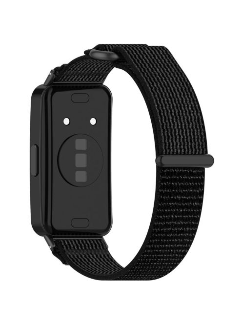 For Huawei Band 9 / Band 9 NFC / Band 8 / Band 8 NFC Strap Nylon Sport Loop Watch Bands - Black+Grey