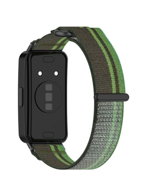 For Huawei Band 9 / Band 9 NFC / Band 8 / Band 8 NFC Strap Nylon Sport Loop Watch Bands - Blackish Green