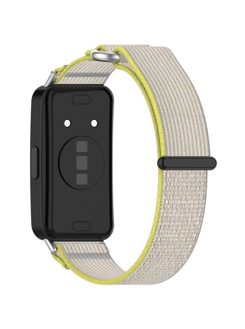 For Huawei Band 9 / Band 9 NFC / Band 8 / Band 8 NFC Strap Nylon Sport Loop Watch Bands - Yellow+Grey