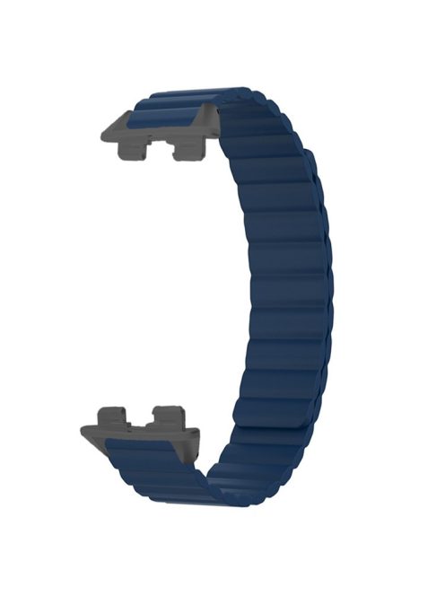 For Huawei Band 9 Magnetic Wrist Band Adjustable Silicone Watch Strap Watch Replacement Accessory - Midnight Blue