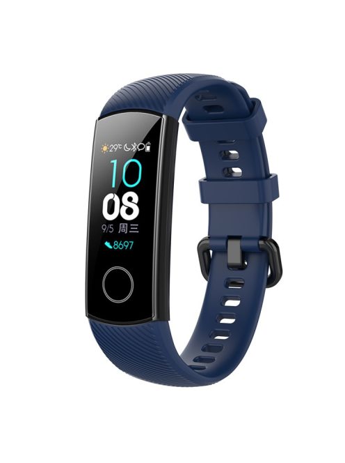 For Huawei Honor Band 4 Silicone Watch Wrist Band Replacement, Length: 95.6+124.8mm - Dark Blue