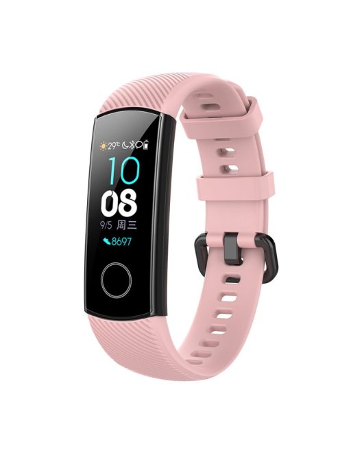 For Huawei Honor Band 4 Silicone Watch Wrist Band Replacement, Length: 95.6+124.8mm - Pink