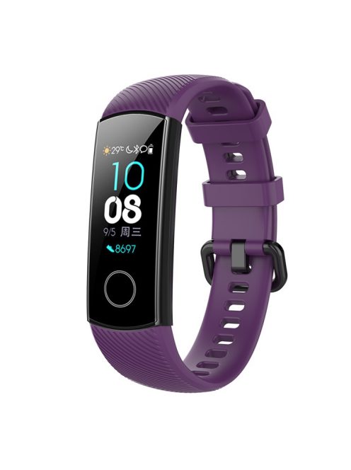 For Huawei Honor Band 4 Silicone Watch Wrist Band Replacement, Length: 95.6+124.8mm - Purple