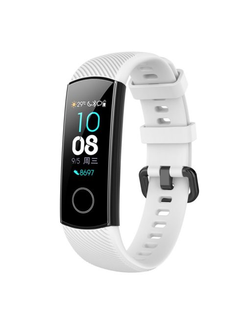 For Huawei Honor Band 4 Silicone Watch Wrist Band Replacement, Length: 95.6+124.8mm - White