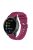 For Huawei TalkBand B5 Grid Design Soft Silicone Watch Band 18mm Replacement Strap with Silver Buckle - Fuchsia