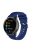 For Huawei TalkBand B5 Grid Design Soft Silicone Watch Band 18mm Replacement Strap with Silver Buckle - Navy Blue