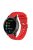 For Huawei TalkBand B5 Grid Design Soft Silicone Watch Band 18mm Replacement Strap with Silver Buckle - Red