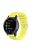 For Huawei TalkBand B5 Grid Design Soft Silicone Watch Band 18mm Replacement Strap with Silver Buckle - Yellow