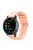 For Huawei TalkBand B5 Solid Color Soft Silicone Watch Band 18mm Adjustable Replacement Strap - Flesh Pink