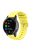 For Huawei TalkBand B5 Solid Color Soft Silicone Watch Band 18mm Adjustable Replacement Strap - Yellow