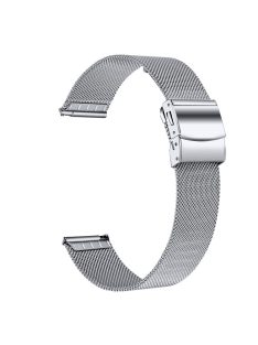   For Huawei Watch 2 / Watch GT 2 42mm / Watch GT 3 42mm Watch Band 20mm Stainless Steel Milanese Strap - Silver