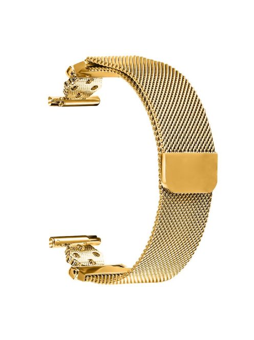 For Huawei Watch 2 Milanese Band Flower Stainless Steel Magnetic Mesh Watch Strap - Gold