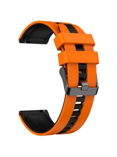   For Huawei Watch 4 / 4 Pro / GT 4 46mm Replacement Strap 22mm Universal Silicone Watch Band - Orange+Black