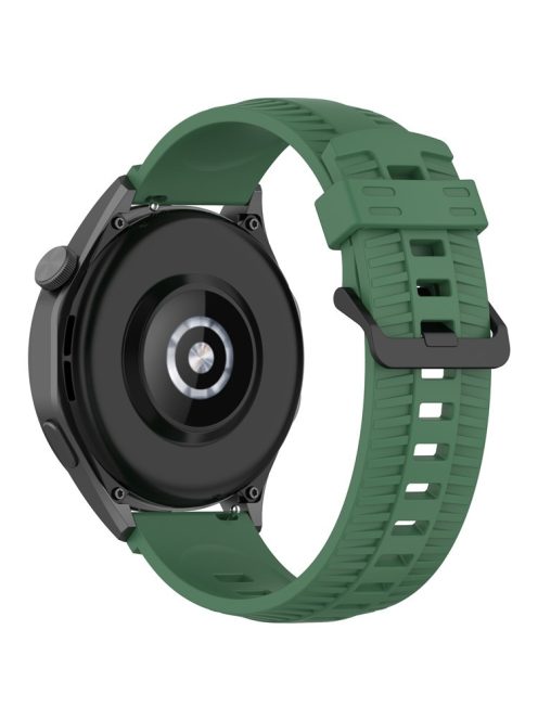 For Huawei Watch 4 / 4 Pro / GT 4 46mm Silicone Watch Strap 22mm Tire Texture Wrist Band - Army Green