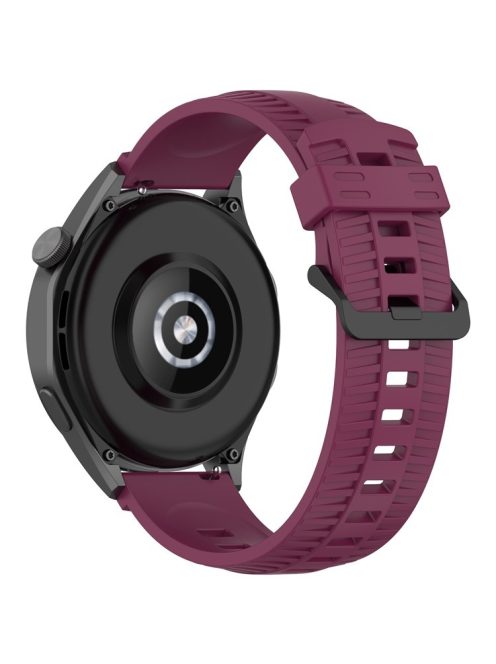 For Huawei Watch 4 / 4 Pro / GT 4 46mm Silicone Watch Strap 22mm Tire Texture Wrist Band - Wine Red