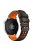 For Huawei Watch 4 / 4 Pro / Watch 3 / 3 Pro Silicone Watch Band 22mm Textured Watch Strap with Dual Buckle - Black / Orange