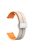 For Huawei Watch 4 / 4 Pro / Watch 3 / 3 Pro Watch Band 22mm Dual Color Silicone Watch Strap with Magnetic Folding Silver Buckle - Starlight / Orange