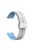 For Huawei Watch 4 / 4 Pro / Watch 3 / 3 Pro Watch Band 22mm Dual Color Silicone Watch Strap with Magnetic Folding Silver Buckle - White / Baby Blue