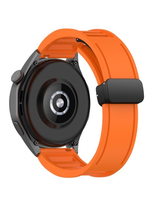 For Huawei Watch 4 / Watch 4 Pro / Watch GT 4 46mm Magnetic Watch Band 22mm Width Silicone Strap Quick Release - Orange