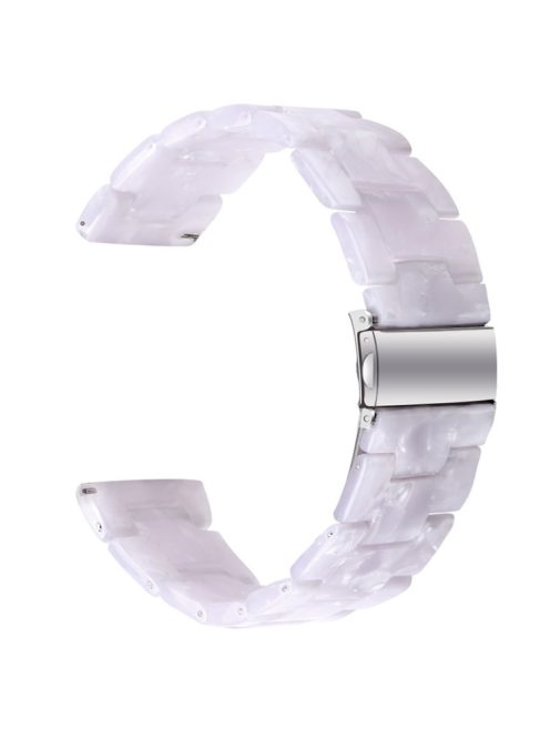 For Huawei Watch 4 Pro / Watch GT 3 / 2 46mm Resin Watch Band 22mm Waterproof Quick Release Watch Strap - Glossy White