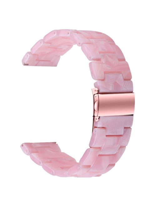 For Huawei Watch 4 Pro / Watch GT 3 / 2 46mm Resin Watch Band 22mm Waterproof Quick Release Watch Strap - Pearl Pink