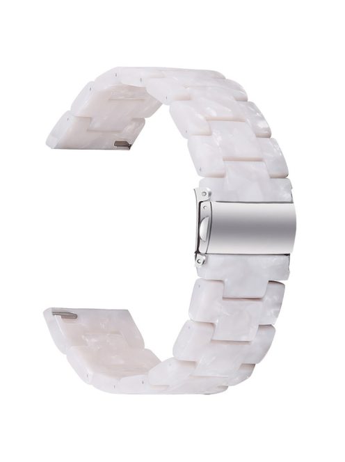 For Huawei Watch 4 Pro / Watch GT 3 / 2 46mm Resin Watch Band 22mm Waterproof Quick Release Watch Strap - Pearl White