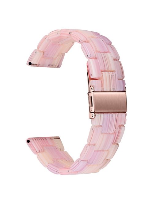 For Huawei Watch 4 Pro / Watch GT 3 / 2 46mm Resin Watch Band 22mm Waterproof Quick Release Watch Strap - Silk Pink