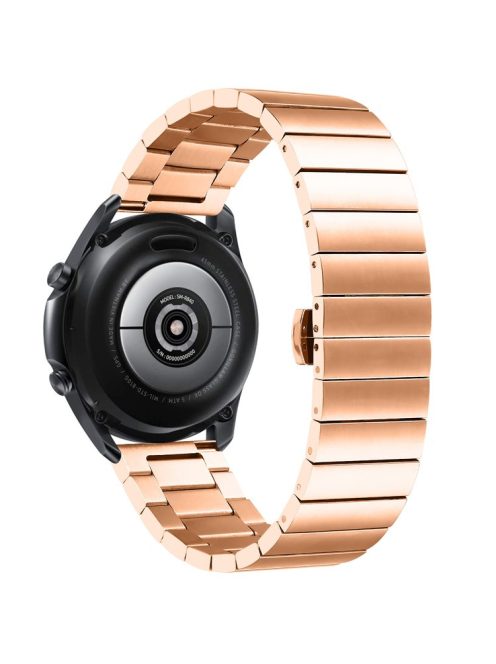 For Huawei Watch 4 Pro / Watch GT 3 / Watch GT 2 Stainless Steel Strap 22mm Butterfly Buckle Replace Band - Rose Gold