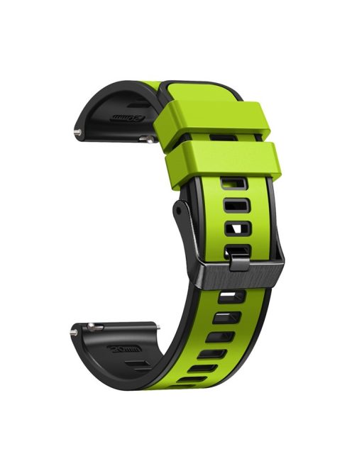 For Huawei Watch Buds / GT 3 SE / GT 3 Pro 46mm Silicone Watchband 22mm Dual Color Watch Strap - Lime / Black