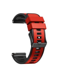   For Huawei Watch Buds / GT 3 SE / GT 3 Pro 46mm Silicone Watchband 22mm Dual Color Watch Strap - Red / Black