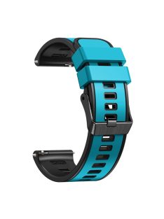   For Huawei Watch Buds / GT 3 SE / GT 3 Pro 46mm Silicone Watchband 22mm Dual Color Watch Strap - Sky Blue / Black