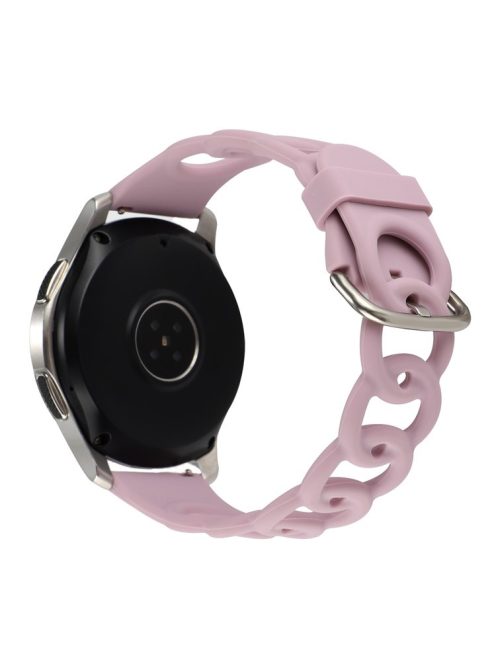 For Huawei Watch Buds / GT3 SE / GT3 Pro 46mm Silicone Watch Band 22mm Donut Hollow Replacement Wrist Strap - Light Purple