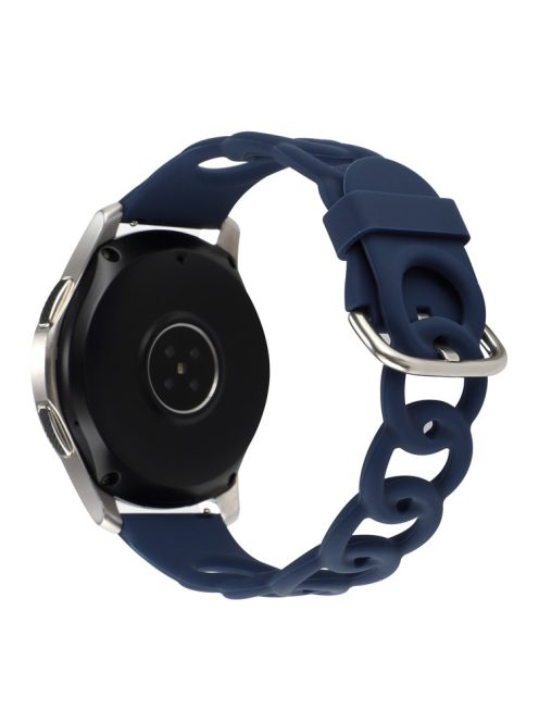 For Huawei Watch Buds / GT3 SE / GT3 Pro 46mm Silicone Watch Band 22mm Donut Hollow Replacement Wrist Strap - Midnight Blue