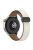 For Huawei Watch Buds / Watch 4 Pro / Watch 3 Pro Genuine Cow Leather Watch Strap 22mm Folding Buckle Wristband - Beige