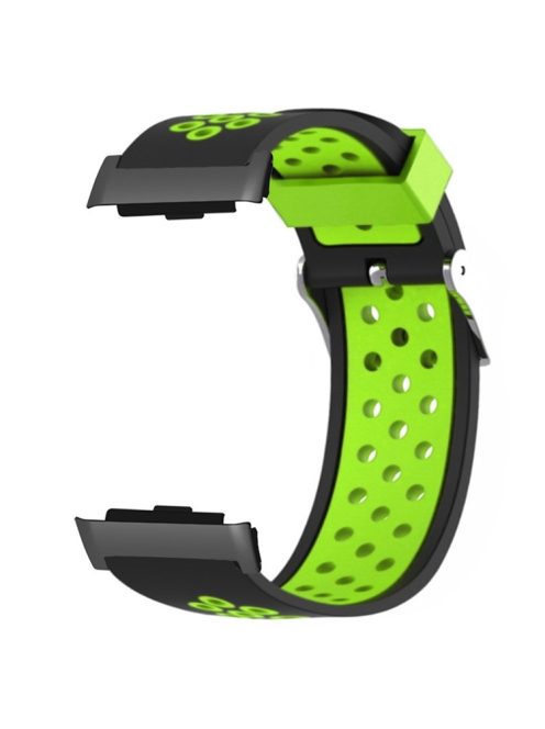 For Huawei Watch D Adjustable Silicone+Metal Watch Strap Breathable Band - Green