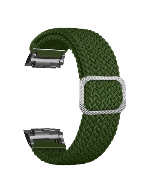 For Huawei Watch D Elastic Braided Nylon Watch Strap Adjustable Wrist Band - Army Green