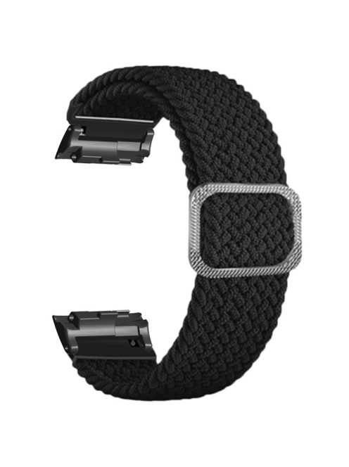 For Huawei Watch D Elastic Braided Nylon Watch Strap Adjustable Wrist Band - Black